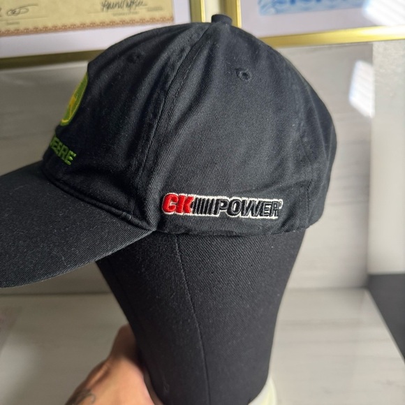 John Deere Black Hat with Green and Yellow Logo - Picture 2 of 7